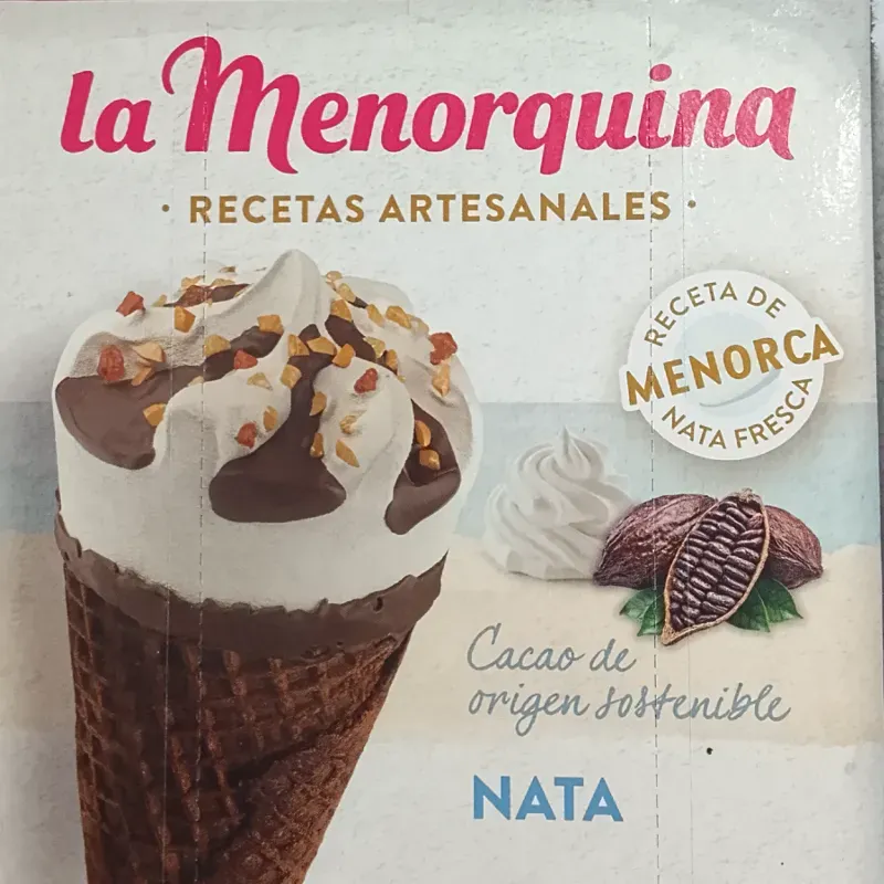Cono de Helado La Menoquina Cacao Nata