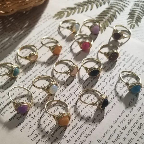 Anillos art line dorados