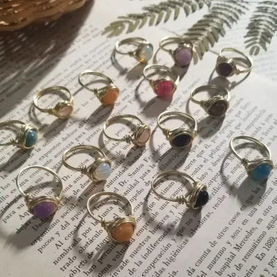 Anillos art line dorados