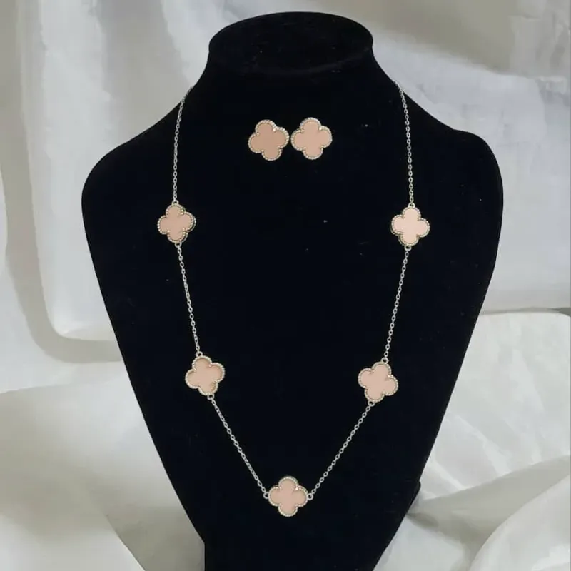 Set Trébol Largo Rosa