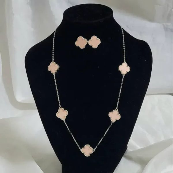 Set Trébol Largo Rosa
