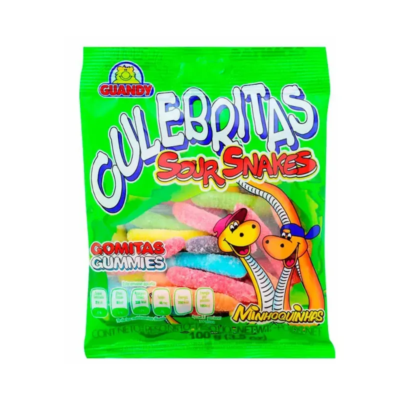 5207004 - Gomitas Culebritas Guandy 100 g (Cajas de 20 unidades) - U/M: U