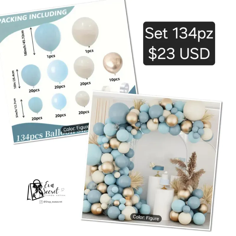 Set 134pz de globos para cumpleaños