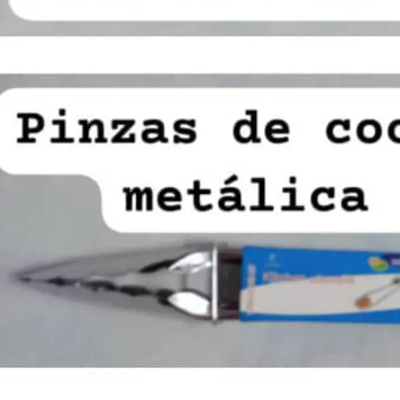 Pinza metálica para cocina