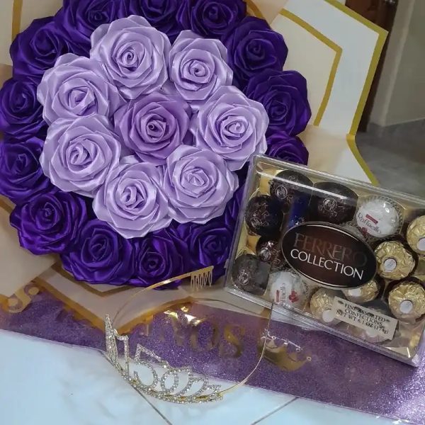 Mis quince de morado 
