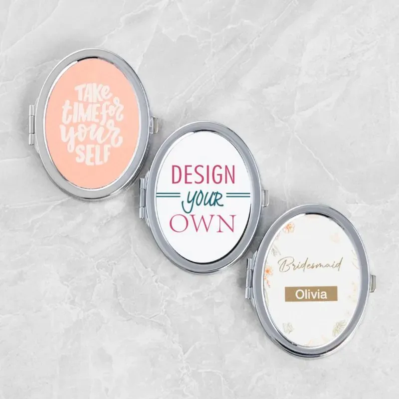 Espejo Ovalado Para Bolso