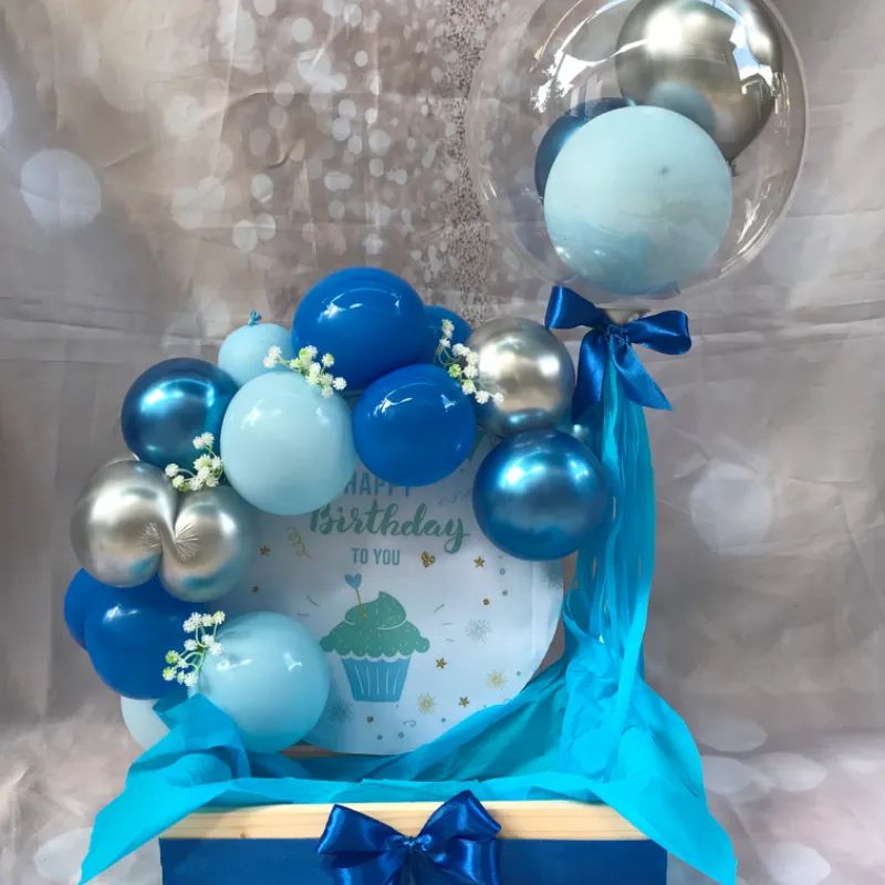 Caja de Panel Redondo con globos