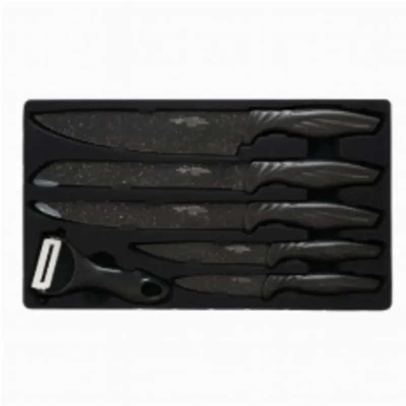 SET DE CUCHILLOS DE COCINA NEGROS