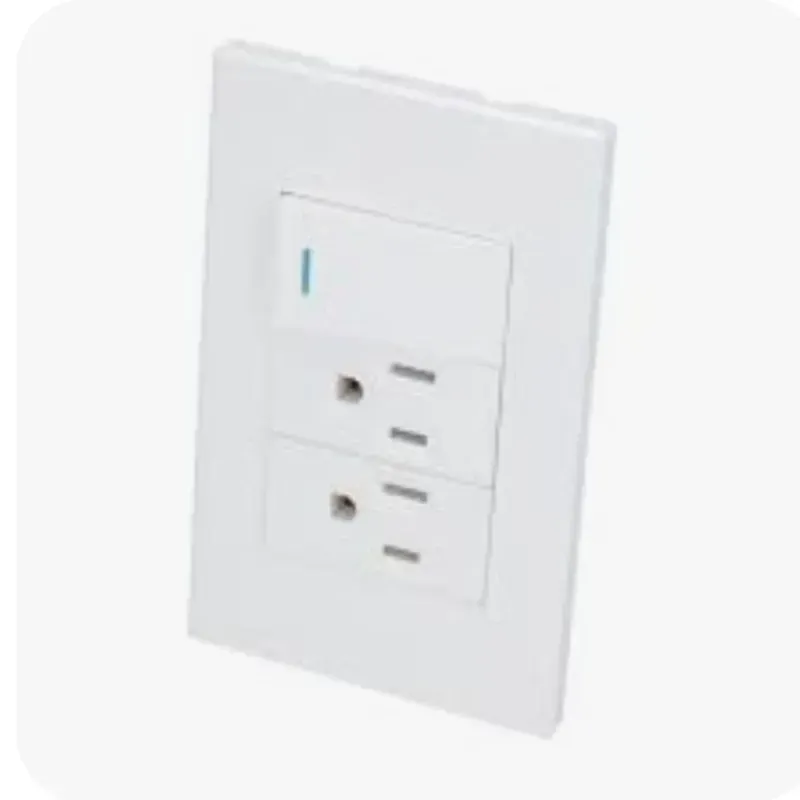 Tomacorriente doble c/ interruptor blanco (P625B)