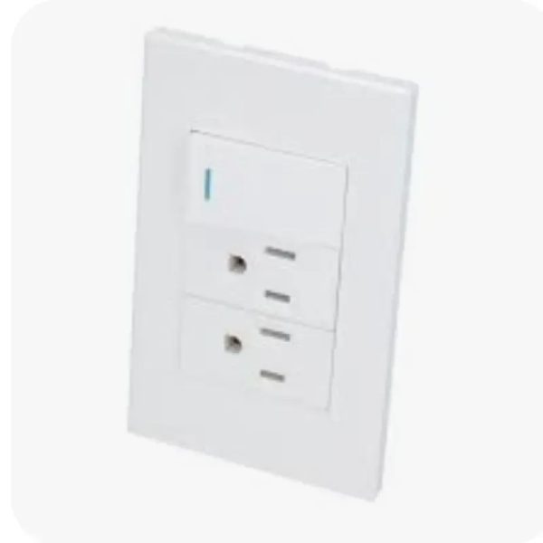 Tomacorriente doble c/ interruptor blanco (P625B)