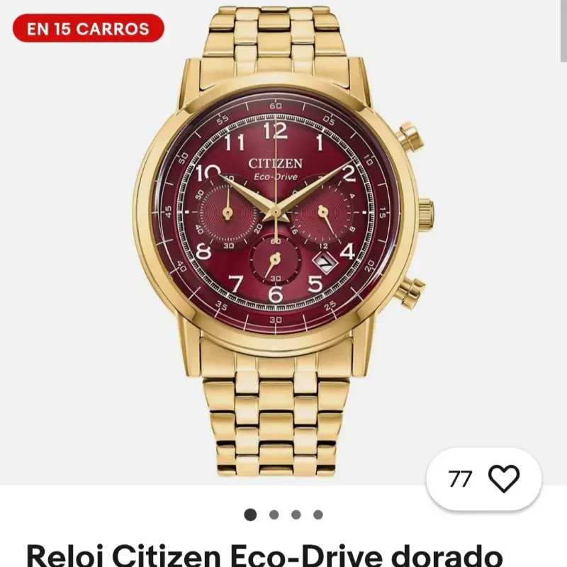 Citizen Ecodrive mens 43  mm red face