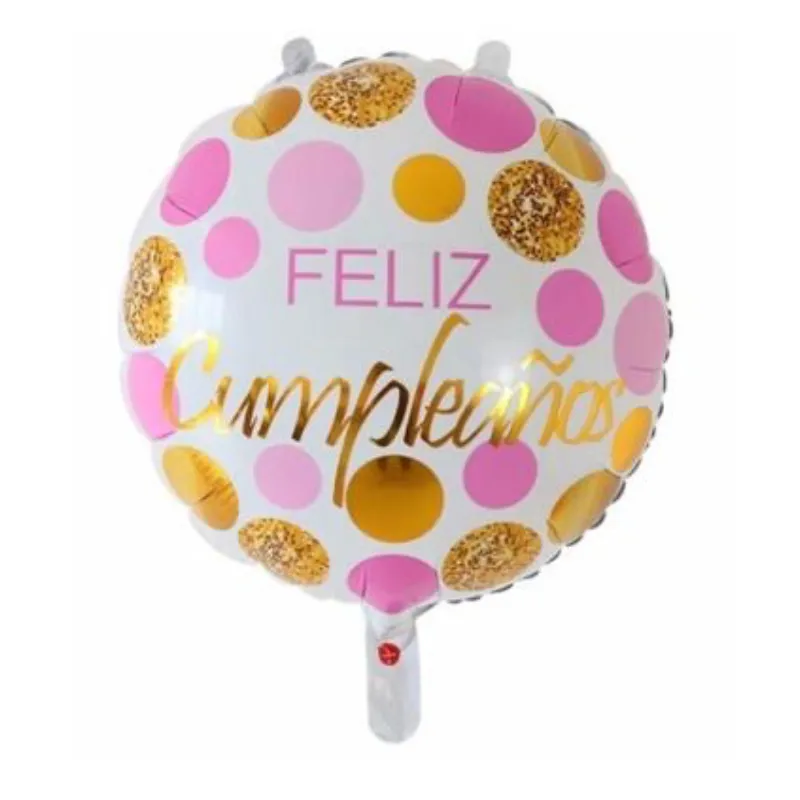 Globo metálico de Feliz Cumpleaños