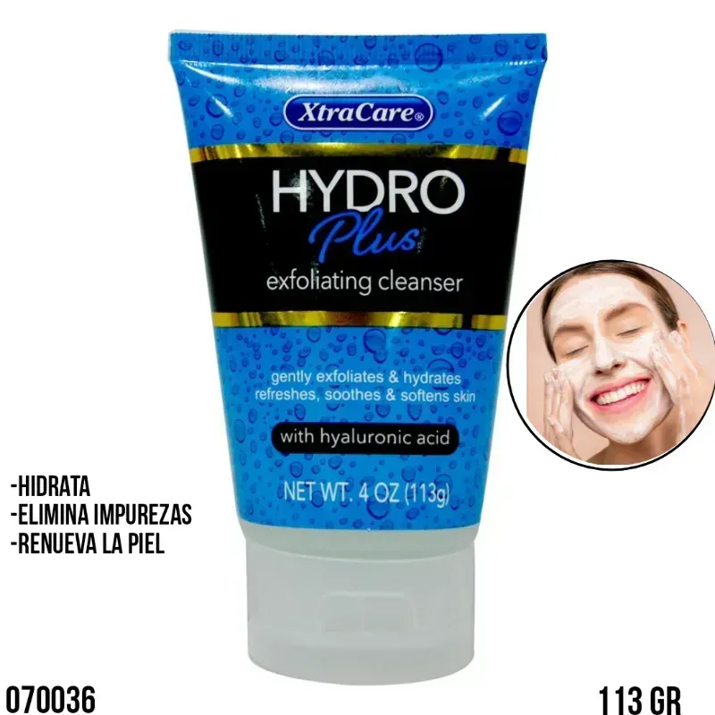 Limpiador exfoleante con acido hialuronico