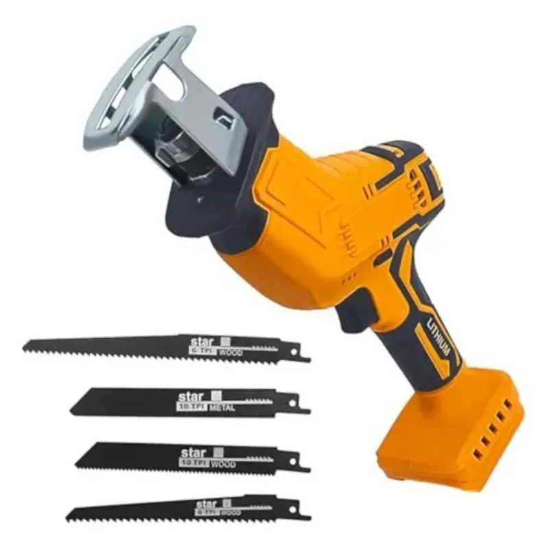 Sierra Recíproca Inalámbrica 2025 | Batería de Larga Duración | Ajuste de Velocidad, 0-3500 RPM Alta