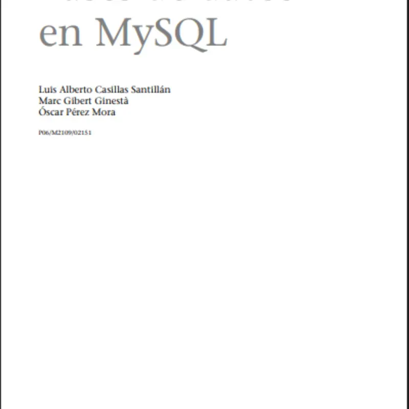 Base de datos en MySQL