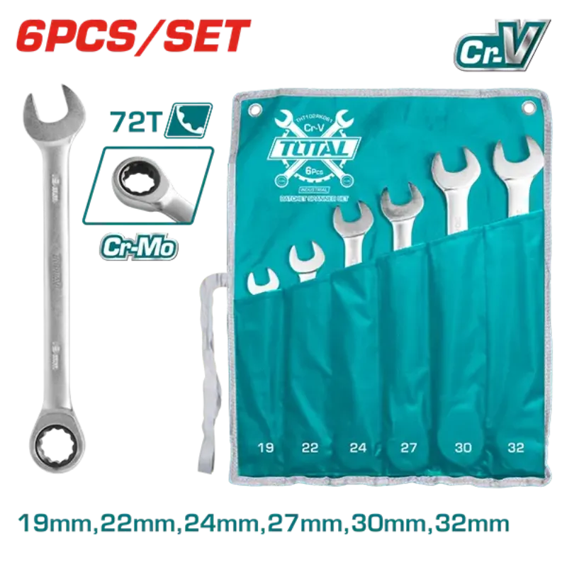 Juego de llaves de trinquete de 6 piezas