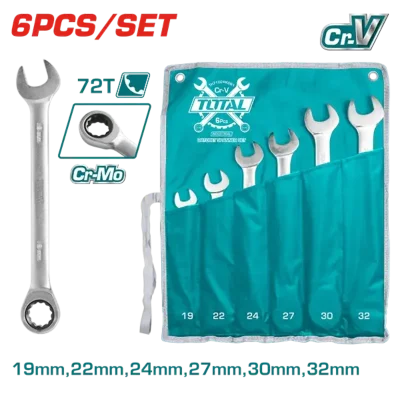 Juego de llaves de trinquete de 6 piezas