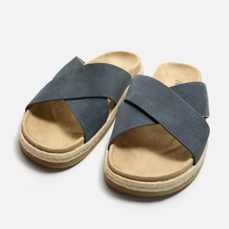 Sandalias piel cruzadas