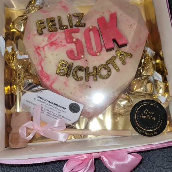 Corazón Piñata de Chocolate Blanco