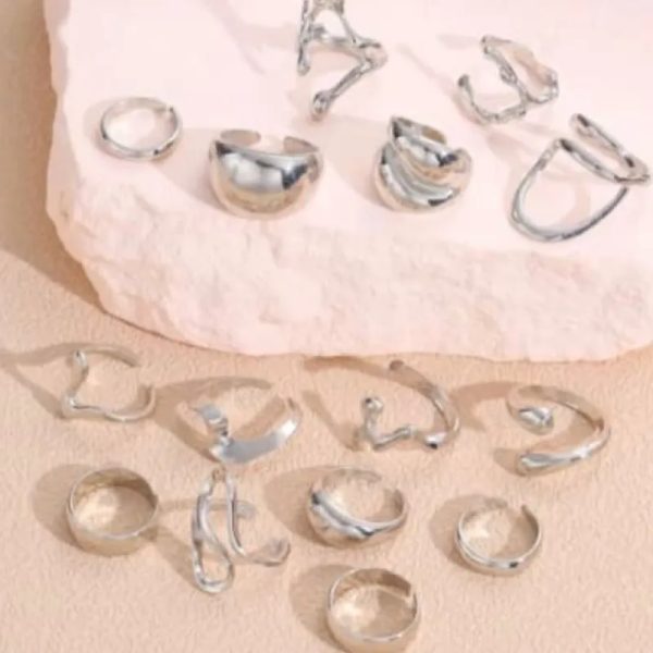 Anillos plateados