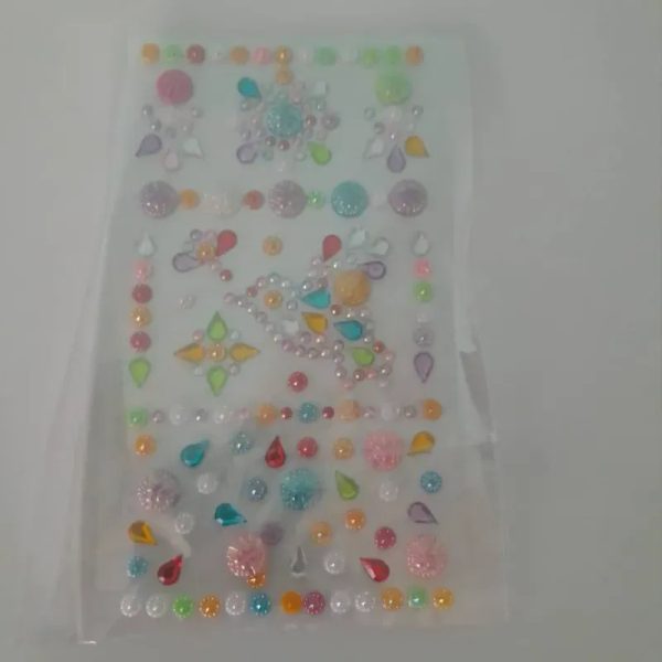 Stickers medias perlas varias formas varios colores 1