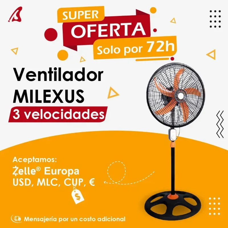 Ventilador Milexus de tres Velocidades