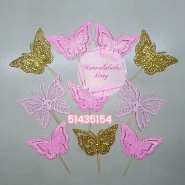 Topper mariposa para dulces o cake