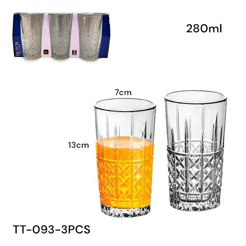 Set de 3 vasos (280ml)