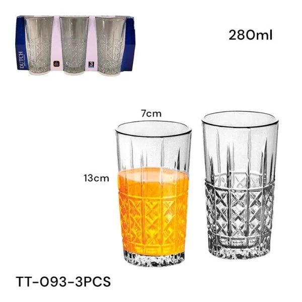 Set de 3 vasos (280ml)
