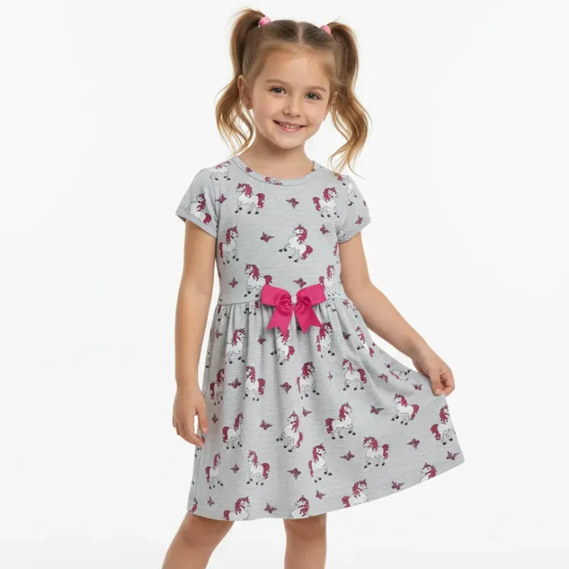 Vestido gris unicornios