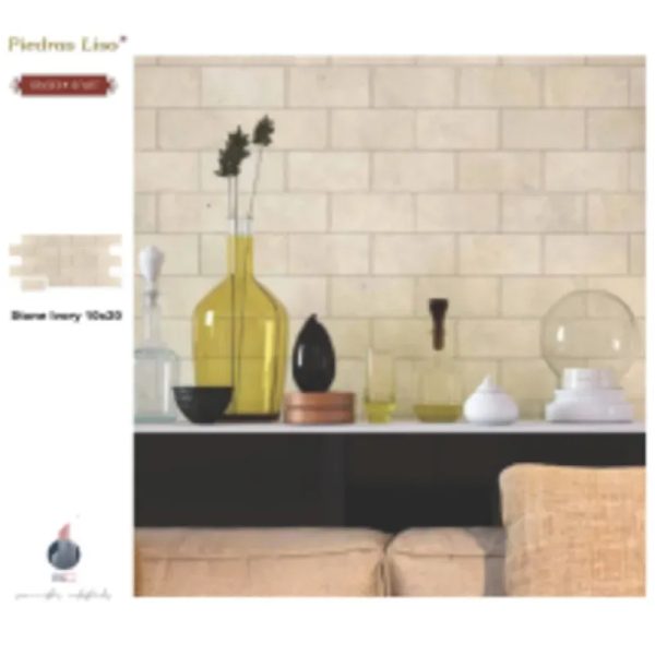Losa cerámica Stone Ivory 10x20 cm 3737000824