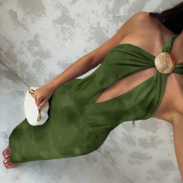 Vestido verde olivo