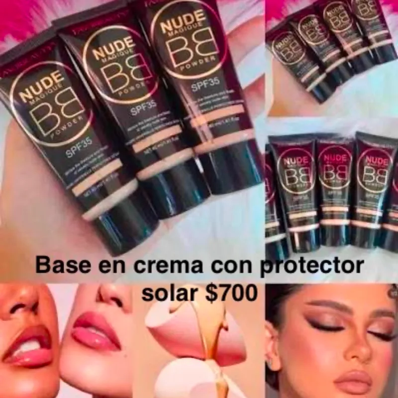Base en crema con protector solar