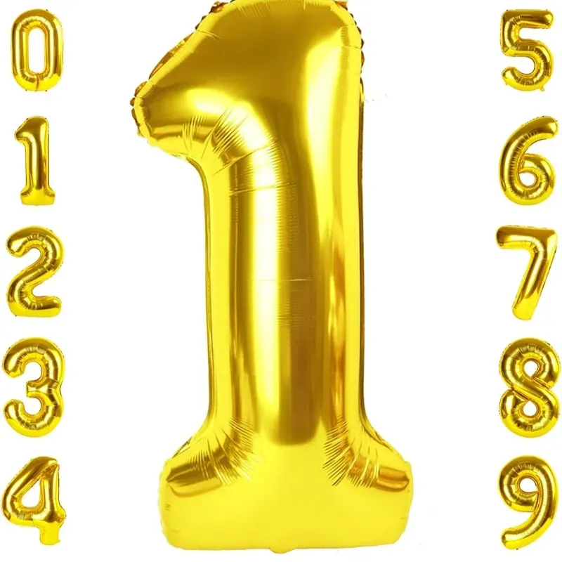 Globo foil número 1 dorado