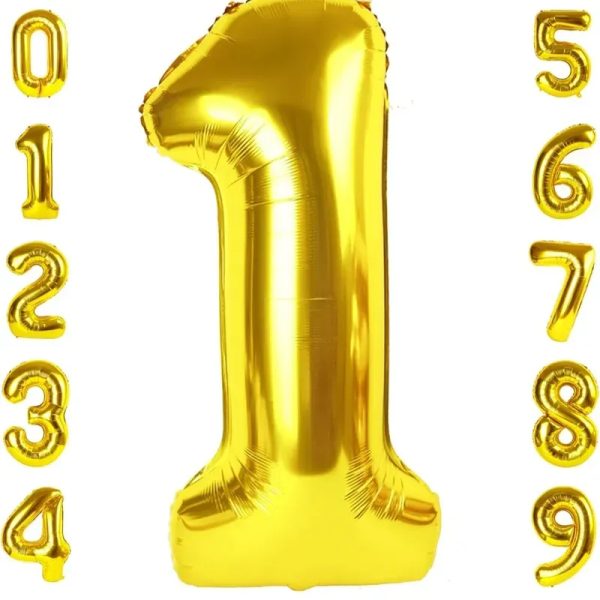 Globo foil número 1 dorado