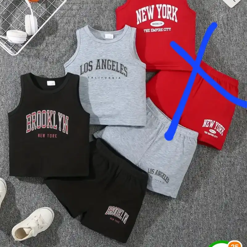 Conjunto de niño de short y camiseta