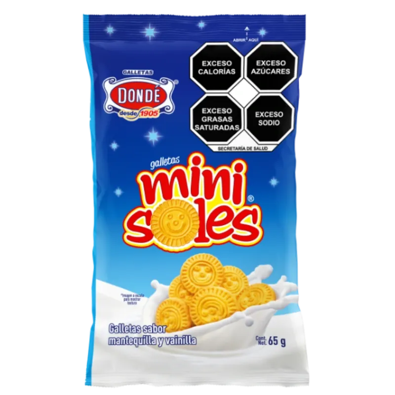 Galletas Mni Soles Dondé 10x140g