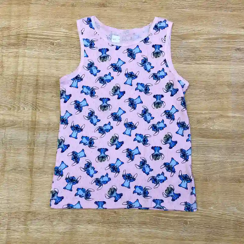 Camiseta de Stitch color rosada