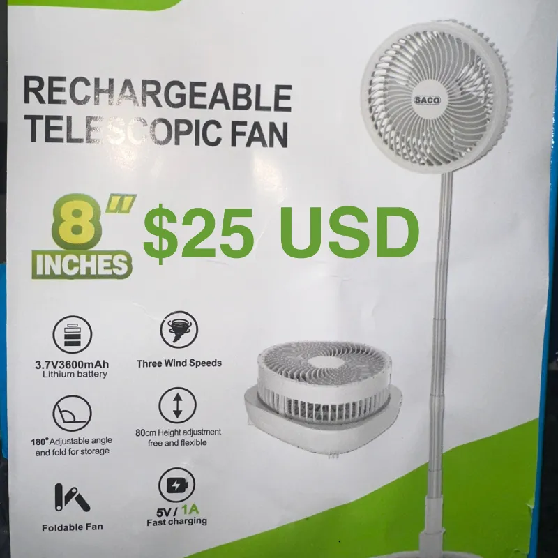 Ventilador recargable
