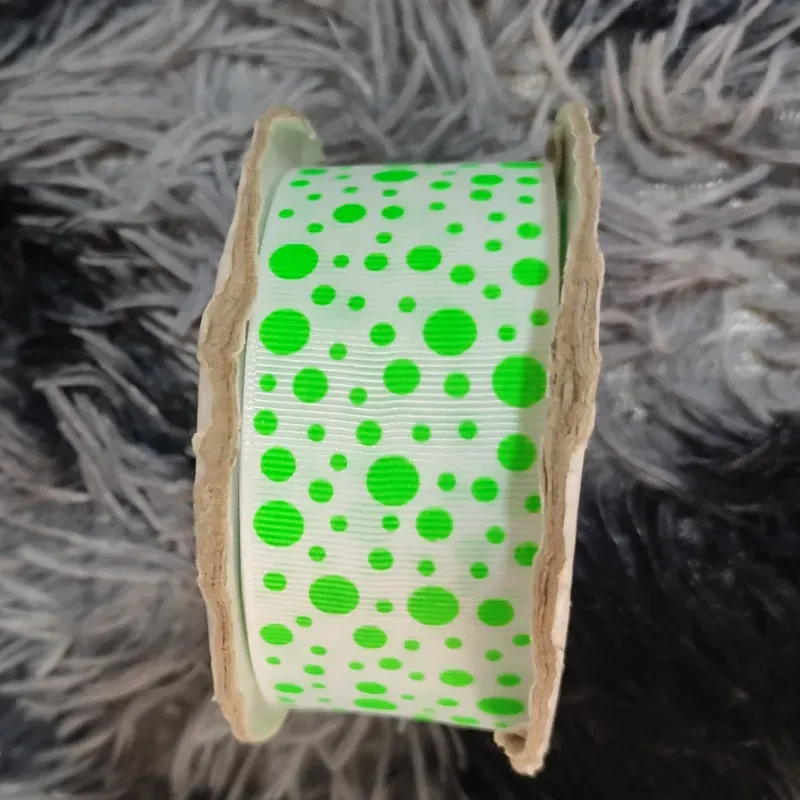 Cinta de falla 4cm adornada puntos verdes