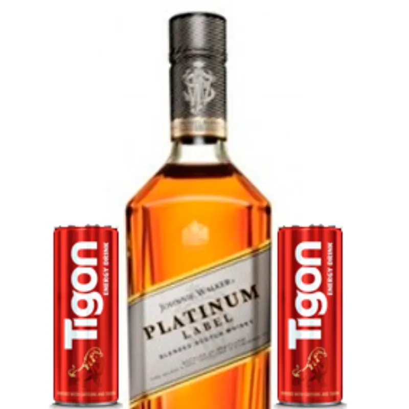 WHISKY JOHNNIE WALKER  PLATINUM LABEL 18 AÑOS + ENERGIZANTES