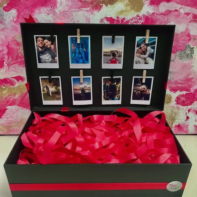 Caja de regalo con fotos