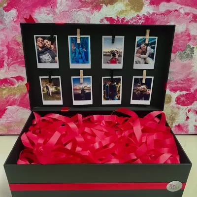 Caja de regalo con fotos