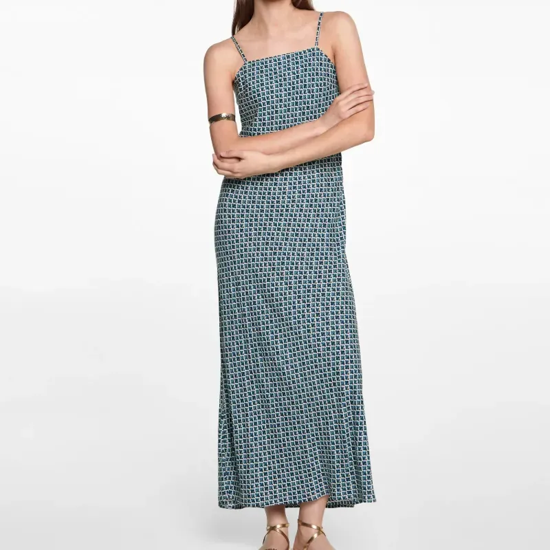 Vestido largo estampado