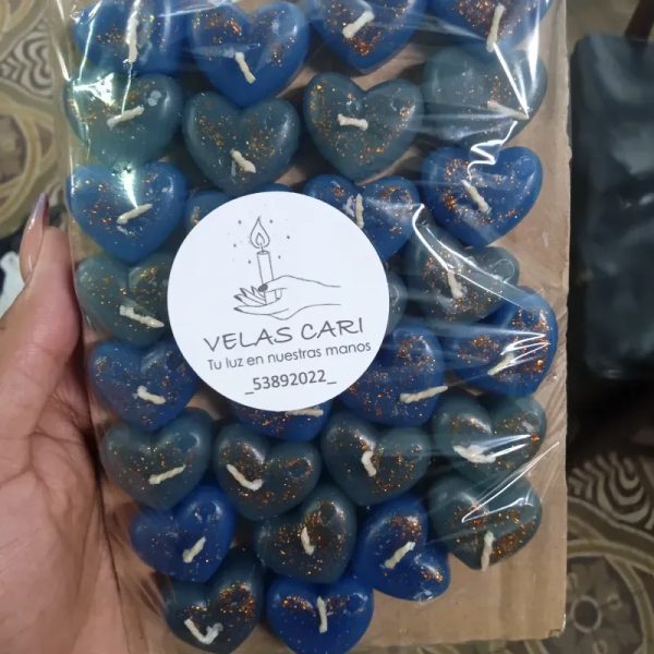 Paquete de 30 velitas pequeñas de corazones