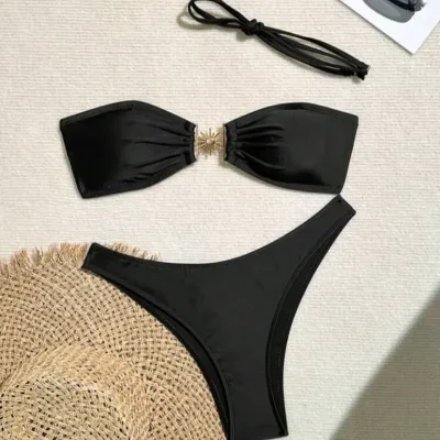 Bikinis de tope negro