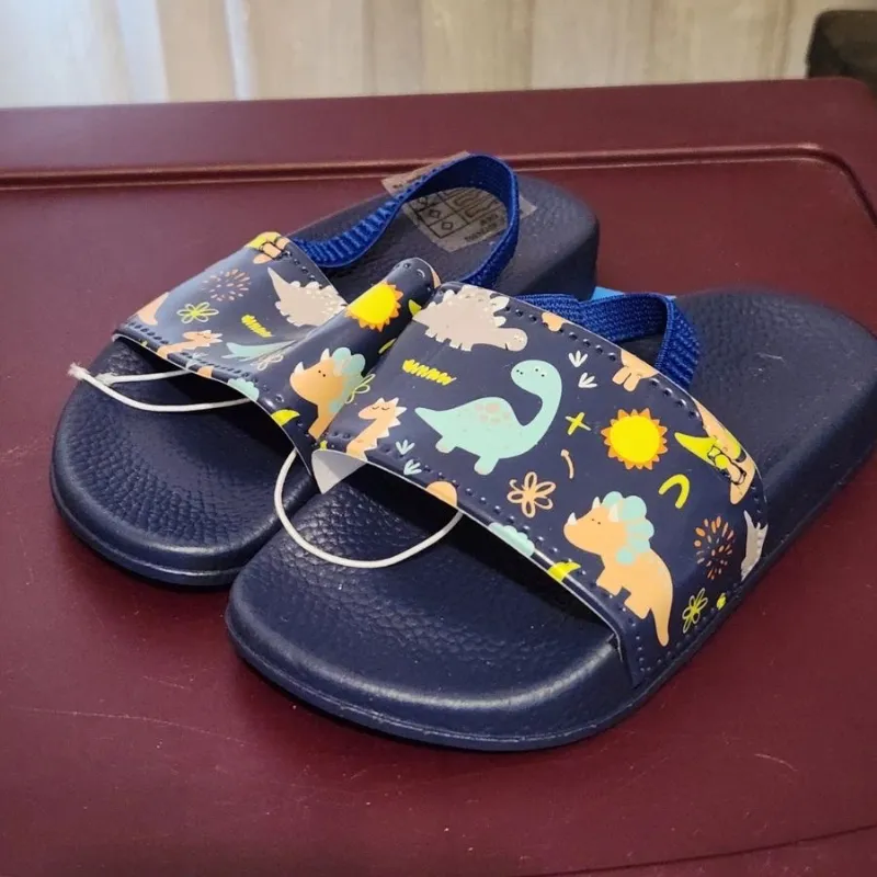 Chanclas de baño azul oscuro