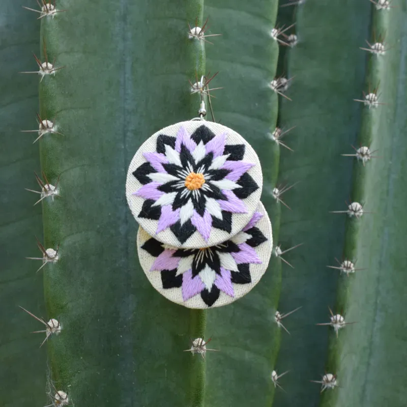 Aretes flor Fantasía