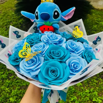 Rosas y Stitch