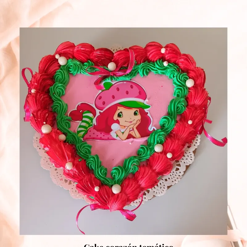 Cake temático en forma de corazón 20 cm